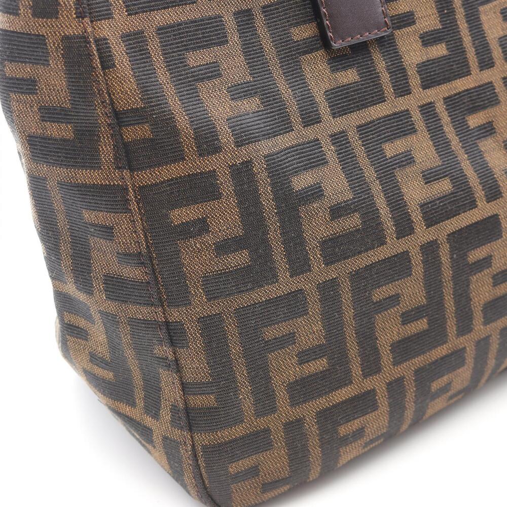 Fendi Zucca Tote Bag Canvas Leather Brown - Picture 8 of 9